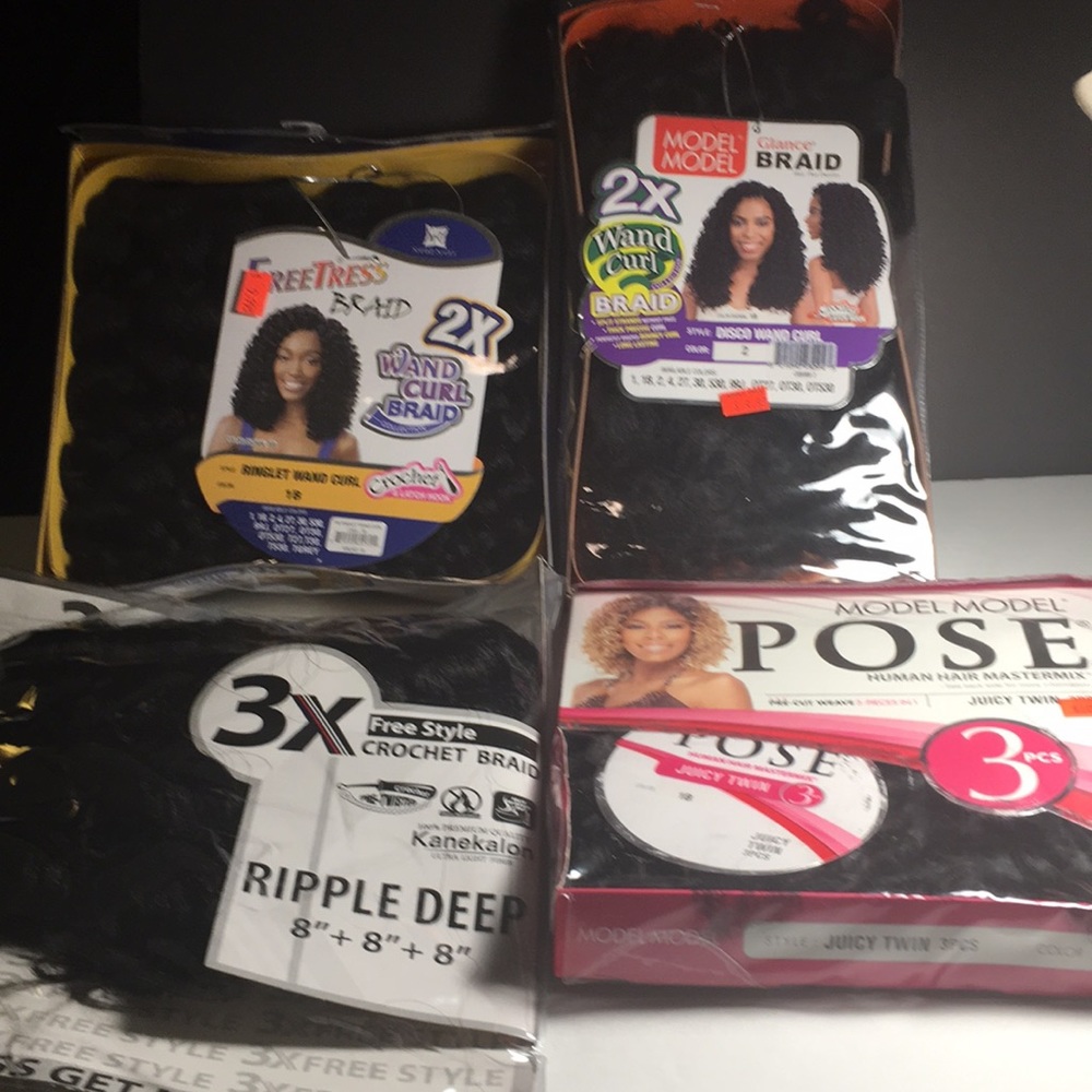 4 packs of crochet hair